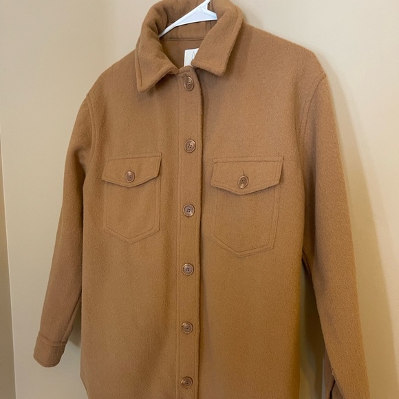 Joie Tops - Camel Shacket Joie - Small